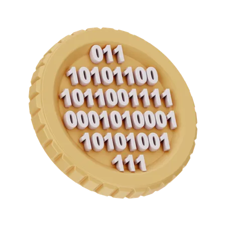 Codificación bitcoin  3D Icon