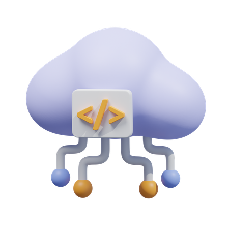 Codificación en la nube  3D Icon