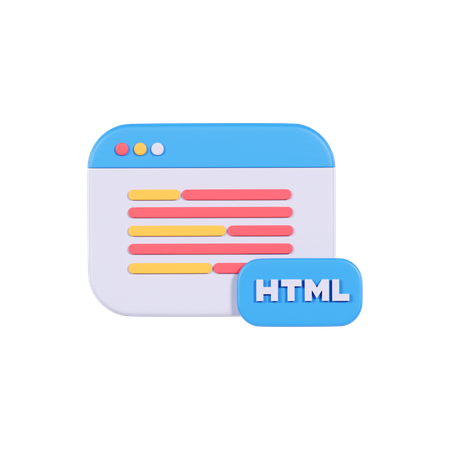 Codificación html  3D Icon