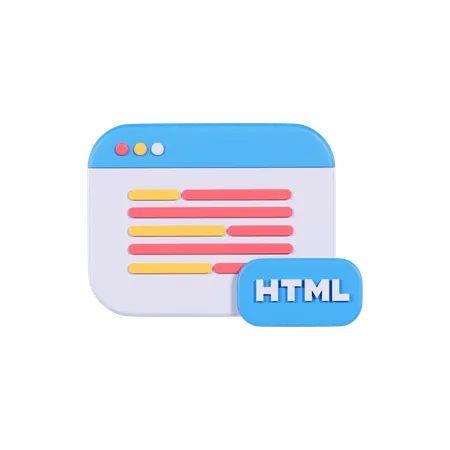 Codificación html  3D Icon