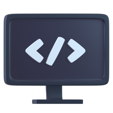 Codificación de computadora  3D Icon