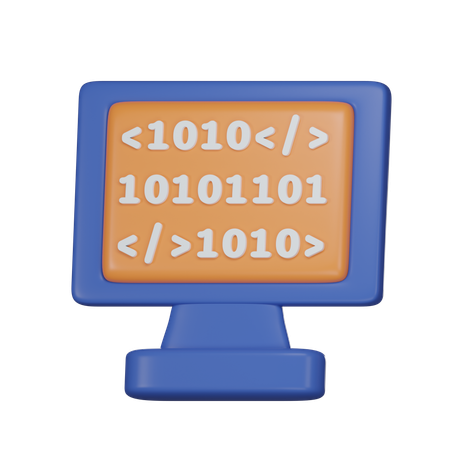 Codificación por computadora  3D Icon