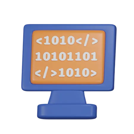 Codificación por computadora  3D Icon