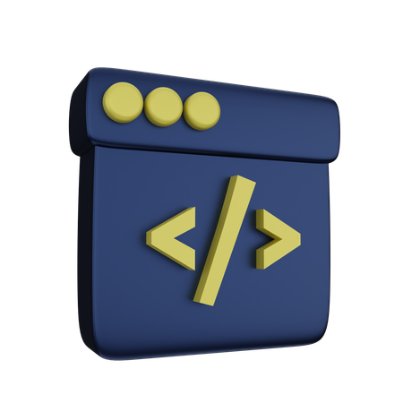 Codificación web  3D Icon