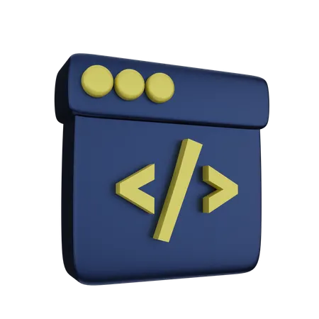 Codificación web  3D Icon