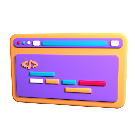 Codificación web  3D Icon
