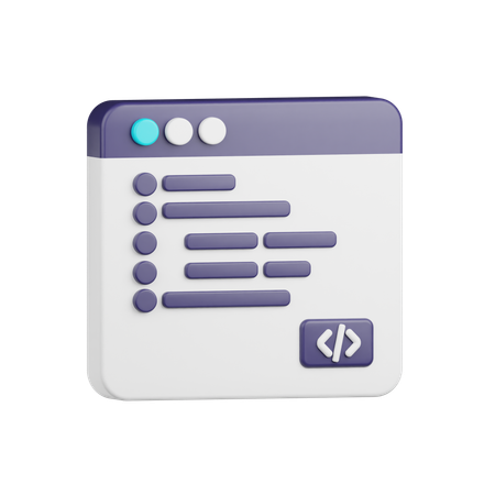 Codificación web  3D Icon