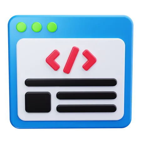 Codificación web  3D Icon