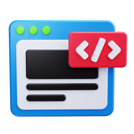 Codificación web  3D Icon