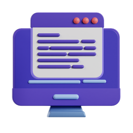 Codificación web  3D Icon