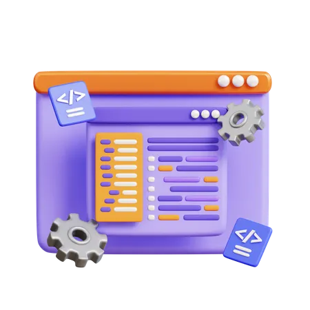 Codificación web  3D Icon