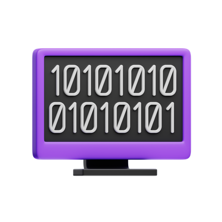 Código binario  3D Icon