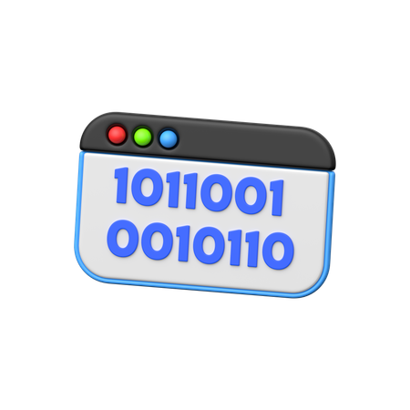 Código binario  3D Icon