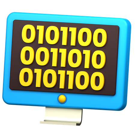 Código binário  3D Icon