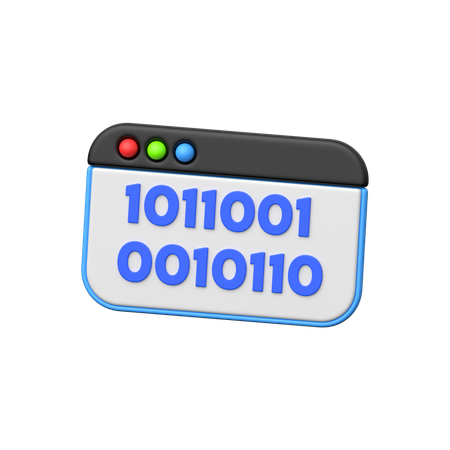 Código binário  3D Icon