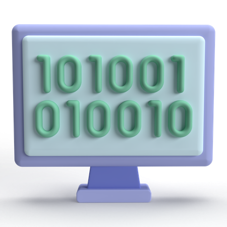 Código binario  3D Icon