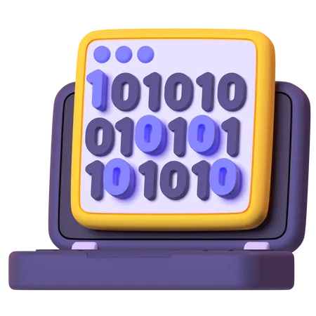 Código binario  3D Icon