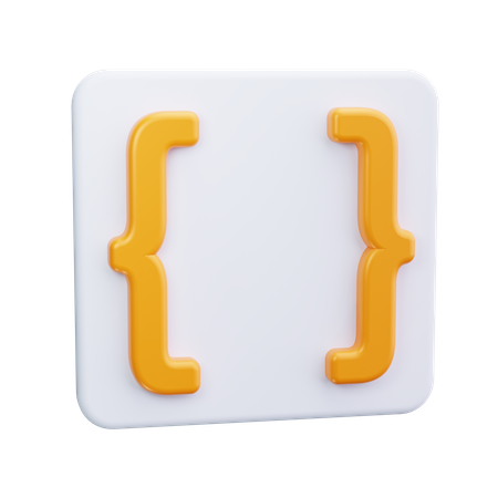 Colchetes de código  3D Icon