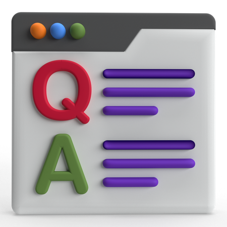 Qa  3D Icon