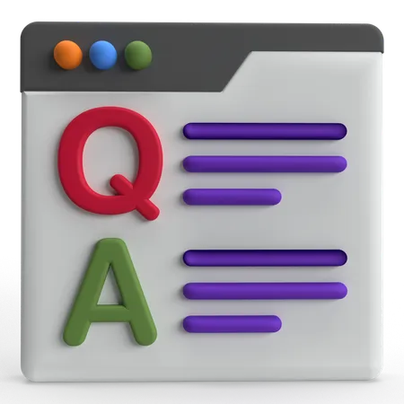 Qa  3D Icon