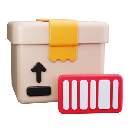 Código de barras de la caja  3D Icon