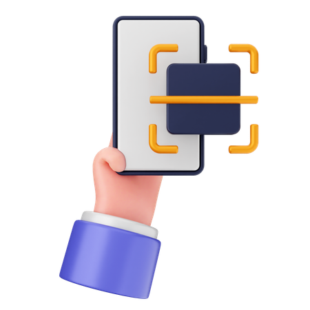 Escaneamento de código de barras smartphone  3D Icon