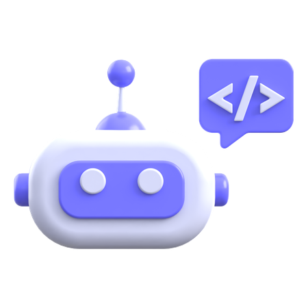 Código de chatbot de IA  3D Icon