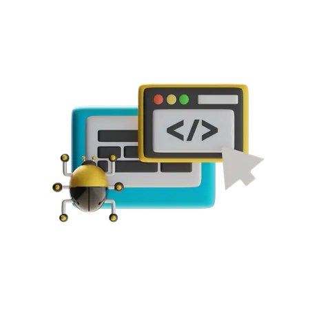 Código de depuración  3D Icon