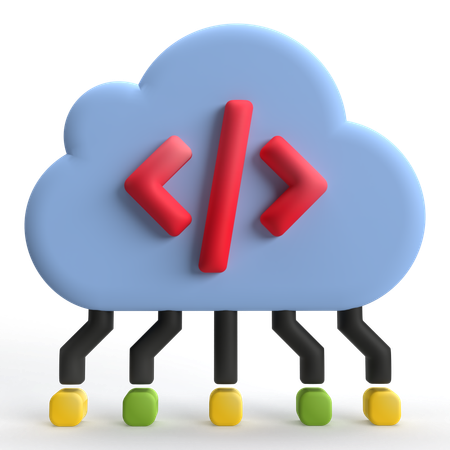 Código de nube  3D Icon