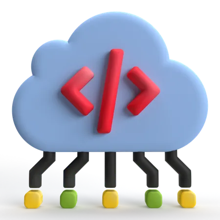 Código de nube  3D Icon