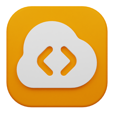 Código de nuvem  3D Icon