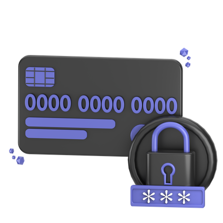 Código de seguridad de tarjeta de crédito  3D Icon