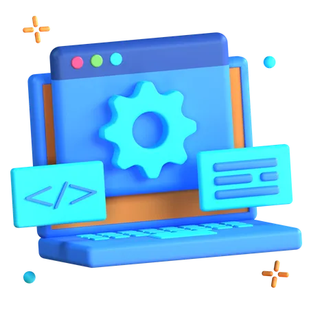 Desarrollador de código  3D Icon