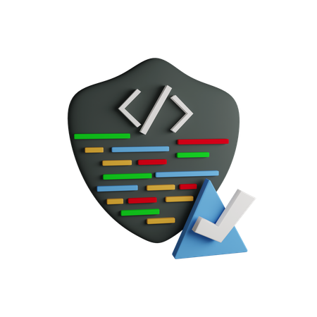 Escudo de código  3D Icon
