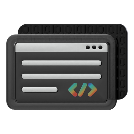 Panel de código  3D Icon