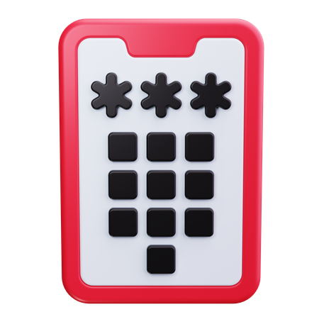 Código PIN  3D Icon