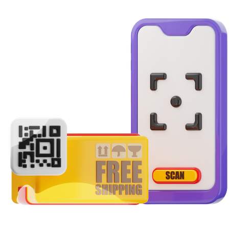 Código QR  3D Icon