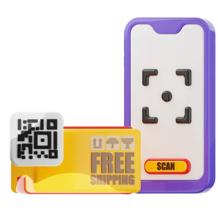 Código QR  3D Icon