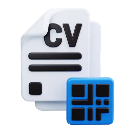 Código QR  3D Icon