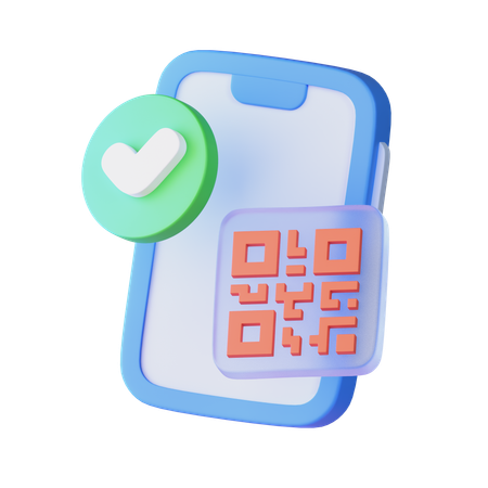 Código QR  3D Icon