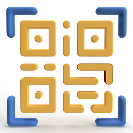 Código QR  3D Icon