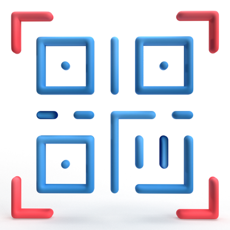 Código QR  3D Icon