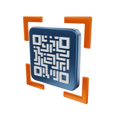 Código QR  3D Illustration