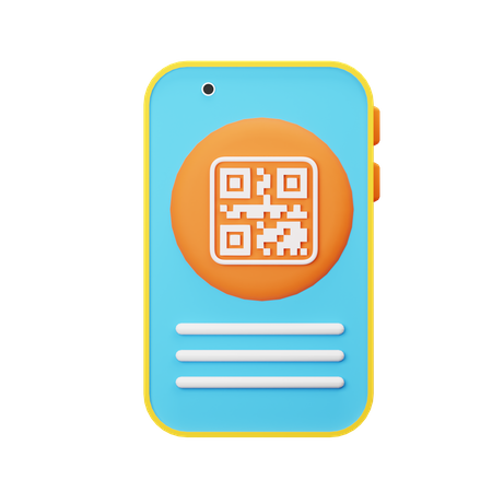 Código QR  3D Icon