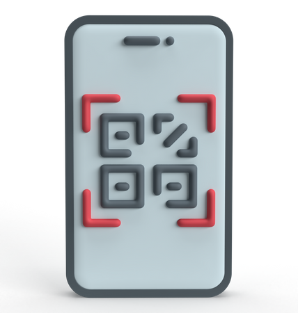 Código QR  3D Icon