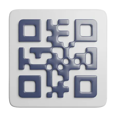 Escaneo De Tecnologia De Codigo QR 3D Icon