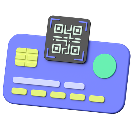 Cartão de código qr  3D Icon