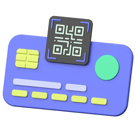 Cartão de código qr  3D Icon