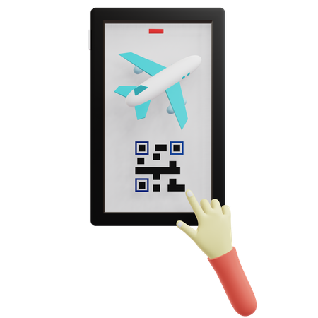 Código qr de vuelo  3D Icon