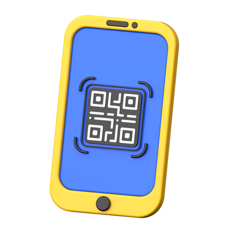 Código qr móvel  3D Icon